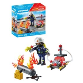 Pompier Playmobil cu pompa de apa